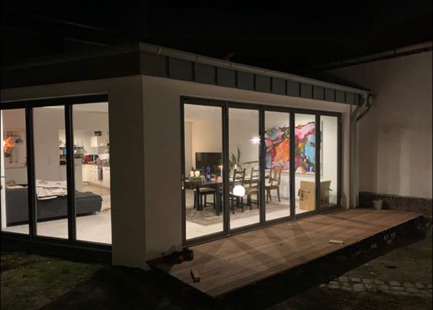 Solarlux Glasfaltwand aus den Händen von Fortuna